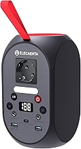 ELECAENTA Tragbare Powerstation 99Wh LiFePO4-Akku 120W Solar Generatoren mit PD 30W/AC/DC Ausgabe…