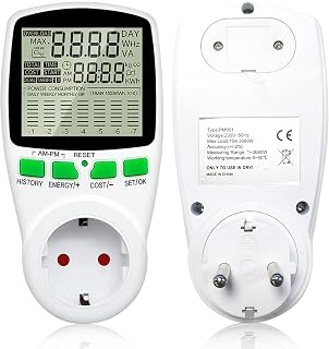 Strommessgerät für Balkonkraftwerk, Mini PV Anlage, Mini Solaranlage, Stromzähler für Steckdo…