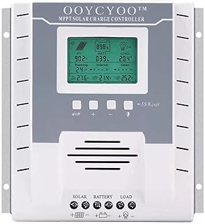 MPPT 60A Solarladeregler 24V 12V Auto Max 100V DC Eingangssolarregler mit LCD Display und Tempera…