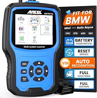 ANCEL BM700Pro OBD2 Diagnosegerät für BMW/für MINI/für RR | AutoVIN, Vollständige System Fah…