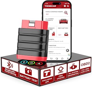 THINKCAR OBD2 Bluetooth Adapter für iOS & Android, ThinkDiag Mini OBD2 Diagnosegerät Mit Alle S…