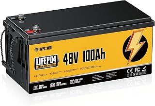 48V 100Ah LiFePO4 Batterie 5120Wh Solarspeicher mit 100A BMS | 18000+ Ladezyklen, Erweiterbar bis…