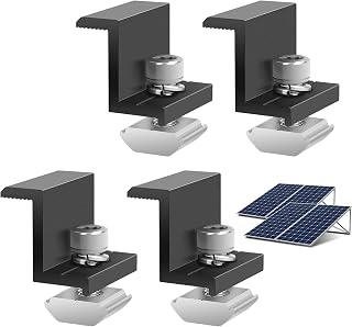 4 Stück 30mm Solarmodul Halterung,Befestigung Solarmodul,Solarplatten Halterung,Solarpanel Z-Hal…
