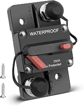 RED WOLF 250A Auto Schutzschalter Sicherungshalter mit Manueller Reset für Kfz Boot Motor Radio …