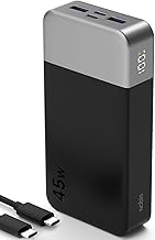 NOBIS 45W Power Bank Powerbank 20000mAh Schnellladung | 2×USB‑C (in/out) & 2×USB‑A, Digital…