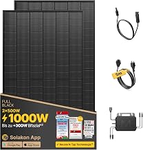 Solakon 1000W Balkonkraftwerk – Balkonkraftwerk 800W komplett Steckdose – neuester 800 Watt Wechs…