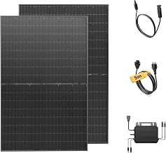 Solakon 900W Balkonkraftwerk – Balkonkraftwerk 800W komplett Steckdose – neuester 800 Watt Wechse…