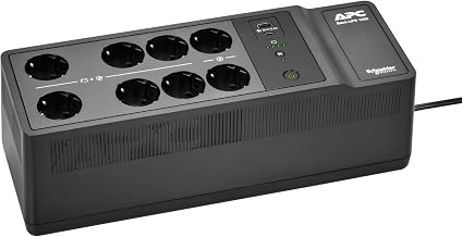APC UPS für Zuhause, 1050VA UPS Batterie-Backup mit AVR, 8X Schuko CEE 7/3 Steckdosen, (2) USB-L…