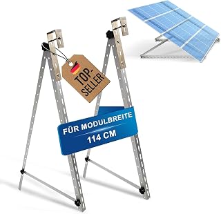 Trango ST-0006S – Solarmodul Alu-Halterung silber – für eckige Balkongeländer – Balkonkraftwerk…