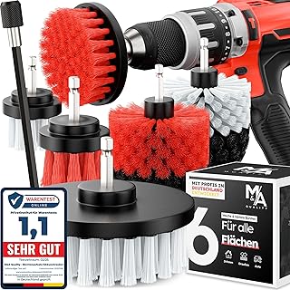 Bürstenaufsatz Akkuschrauber [6er Set] für Auto, Haushalt, Garten & mehr | Reinigungsbürste Ak…