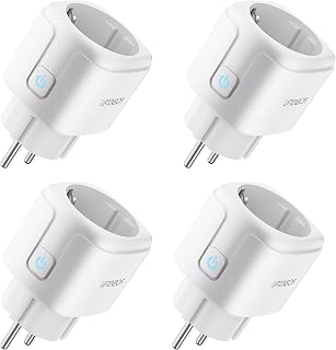 Smart Steckdose 16 A, WLAN Steckdose mit Strommessung, 4er Pack | Smart Home Alexa Steckdose funk…