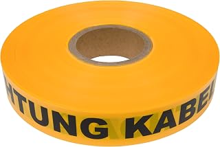 PROlac Trassenwarnband – Warnband Erdkabel mit Aufdruck „ACHTUNG KABEL“ – Robustes Trassi…