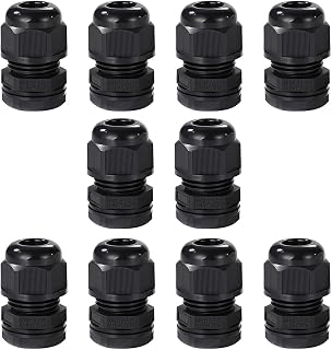 Meccion M16 Kabelverschraubung 10 Stück Wasserdichte IP68 Nylon Kabelverbinder mit Kontermutter …