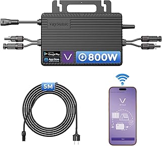 NAHUI 800 W Mikrowechselrichter für Balkonkraftwerke, WLAN, MPPT, IP67, APP | Integriertes WLAN,…