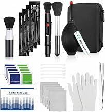 Kamera Reinigungsset 16-teilig Professionelles DSLR Objektiv Reinigungsset mit Blasebalg, 2-in-1 …