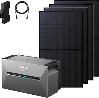Anker SOLIX Solarbank 3 Pro+4×500W Solarpanels+Smart Meter, Plug&Play | Balkonkraftwerk mit Spei…