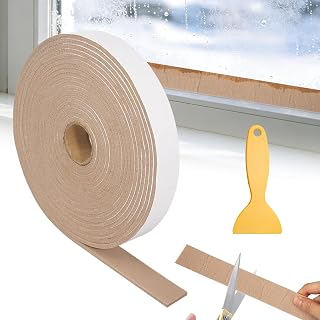 Filz Selbstklebend, 8m x 3cm x 5mm Fenster Kondensationsabsorber (Braun)