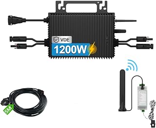 Rückflussverhinderer Mikro Wechselrichter 1200w, Solar PV Wechselrichter mit WLAN, IP67 wasserdi…