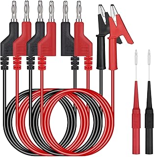 Hejo Messleitungen Set mit Krokodilklemmen Kabel, Bananenstecker Kabel