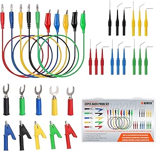 30 Stück Multimeter Messleitungen Kit, Bananenstecker-Kabel mit Krokodilklemmen Isolierte Banane…