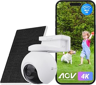 EZVIZ 4K 4G LTE Überwachungskamera Aussen Solar, 360° PTZ-Kamera mit 10400mAh Akku, 100% Kabell…