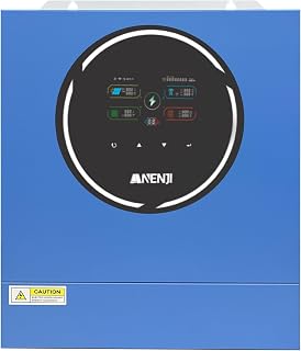 ANJ 4200W Hybrid Wechselrichter 24V 230V Pure Sine Wave, Integriertes WLAN, 2 AC-Ausgänge, 100A …
