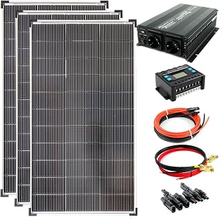 SOLARTRONICS Komplettset 3×120 Watt Solarmodul 1070×585 NM1500 Watt Wandler 30A Laderegler Photov…
