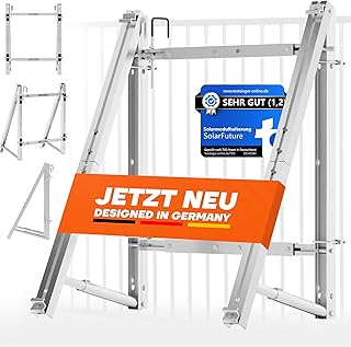 SolarFuture Balkonkraftwerk Halterung Balkon – Flexibel Anpassbar & Sturmsicher | Solarpanel Halt…