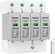 Überspannungsschutz & Überspannungsableiter 230V/275V Typ 1+2 (20-50kA 4P) – Blitzschutz für…