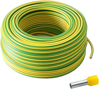 100m Erdungskabel 6mm2 H07V-K PVC Grün-Gelb Flexible Aderleitung für PV-Anlagen inkl. 10 Aderen…
