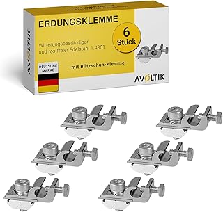 Erdungsklemme für PV Module 6 Stück I Solar Panel Klemmen aus robustem & hochwertigem Aluminium…