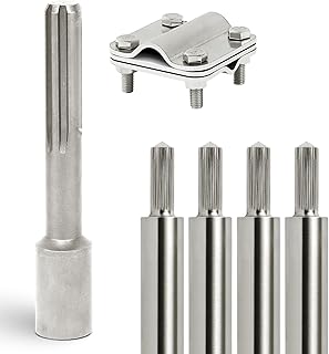 GRAFT Tiefenerder Set aus V4A Edelstahl | 4x1m Erdungsstangen | 20mm Durchmesser | Inklusive SDS-…