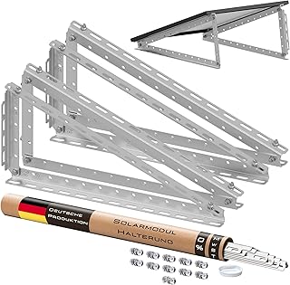 4x Solarmodul Halterung – 0% MwSt│ Halterung für Solarmodule bis zu 114.5 cm │ Robuste Solar…
