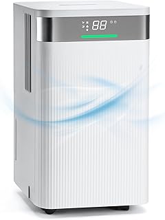 HAUSHOF Luftentfeuchter Elektrisch 12L/Tag, 38dB Leiser Entfeuchter Elektrisch für 20m² Raum mi…