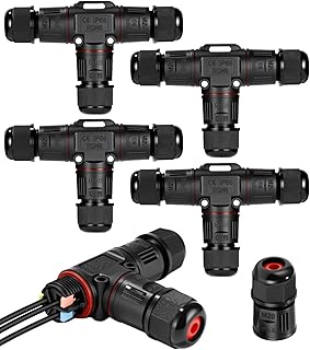 4 Stück Kabelverbinder Wasserdicht 3 Polig IP68 Erdkabel Verteilerdose Wasserdicht 3 Wege Kabel …