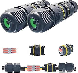 Kabelverbinder Wasserdicht IP68, CESFONJER Verbindungs box Verbindungsmuffe Kabelverbinder mit 3-…