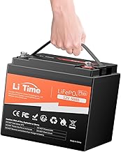 LiTime 12V 50Ah LiFePO4 Batterie mit Max. 15000 Zyklen und 10 Jahre Lebensdauer, Eingebautes 50A …