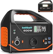 Tragbare Powerstation, 600W 293Wh Powerstation (Peak 1200W), 100W PD leiser Generator Für Campin…