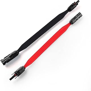 TEOV Solarkabel Fensterdurchführung 1 Paar 35cm Flachkabel Wasserdichtes Photovoltaikkabel, Kupf…