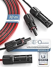 Solarkabel Verlängerung 4mm²/6mm² – 2er Set 1/2/3/5/10M – inkl. 0% MwSt. gem. § 12 Abs. 3…