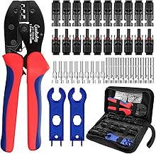 Solar Crimpzange Werkzeug Set für 2.5/4/6mm² PV Kabel,10 Paar Kabelstecker, 10 Paar Männlich/W…