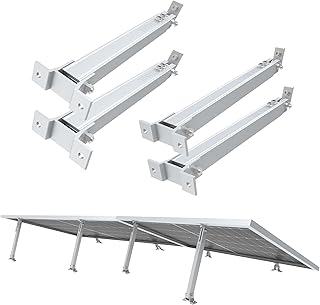 Montageset für Balkonkraftwerk | 4 Stück Solarmodul Halterung | Aufständerung 15°-30° | indi…