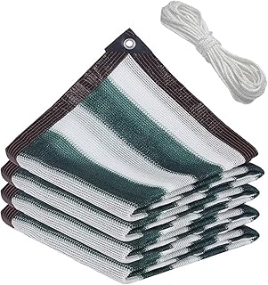 Hagelnetz mit ösen und Befestigungsseile 4x4m, 90% UV-Schutz, 90% Sonnenschutz – Hagelnetz – Son…