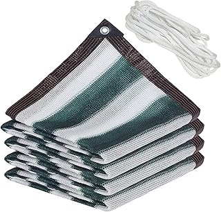 Hagelnetz mit ösen und Befestigungsseile – 4x8m – Windschutz Wasserabweisend UV Schutz – Sonnens…