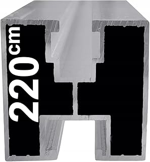 NIBLO Solar Schiene (220cm ; 40x40cm, Typ S) Solarprofil Montagesystem Aluminiumprofil PV Anlage …