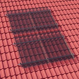 Montageset Solar für Schrägdach/Ziegeldach – für 4x PV-Module, 30mm oder 35mm Rahmenhöhe, Alu…