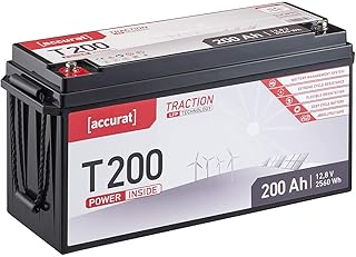 Traction LiFePO4 Batterie T200-12V, 200Ah – Lithium-Eisenphosphat Versorgungsbatterie, Bootsbatte…