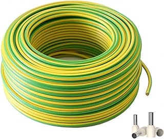 50m Erdungskabel 10mm2 H07V-K PVC grün-gelb flexible Aderleitung für PV-Anlagen inkl. 20 Aderen…
