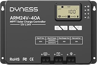 40A MPPT Solarladeregler 12V 24V Auto, Bluetooth, 100V (max. PV-Eingang), LCD-Display, Solaranlag…