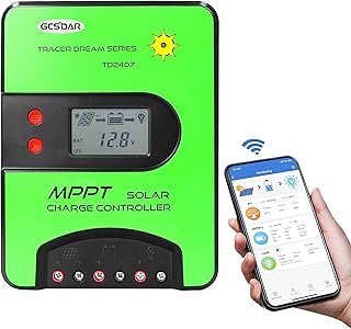 MPPT Laderegler 40A 12V/24V Auto Max PV 100V Eingebauter WiFi Adapter APP Fernbedienung Parameter…